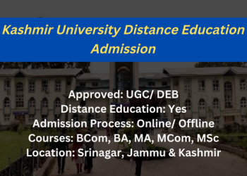 Kashmir University Distance Education Admission
